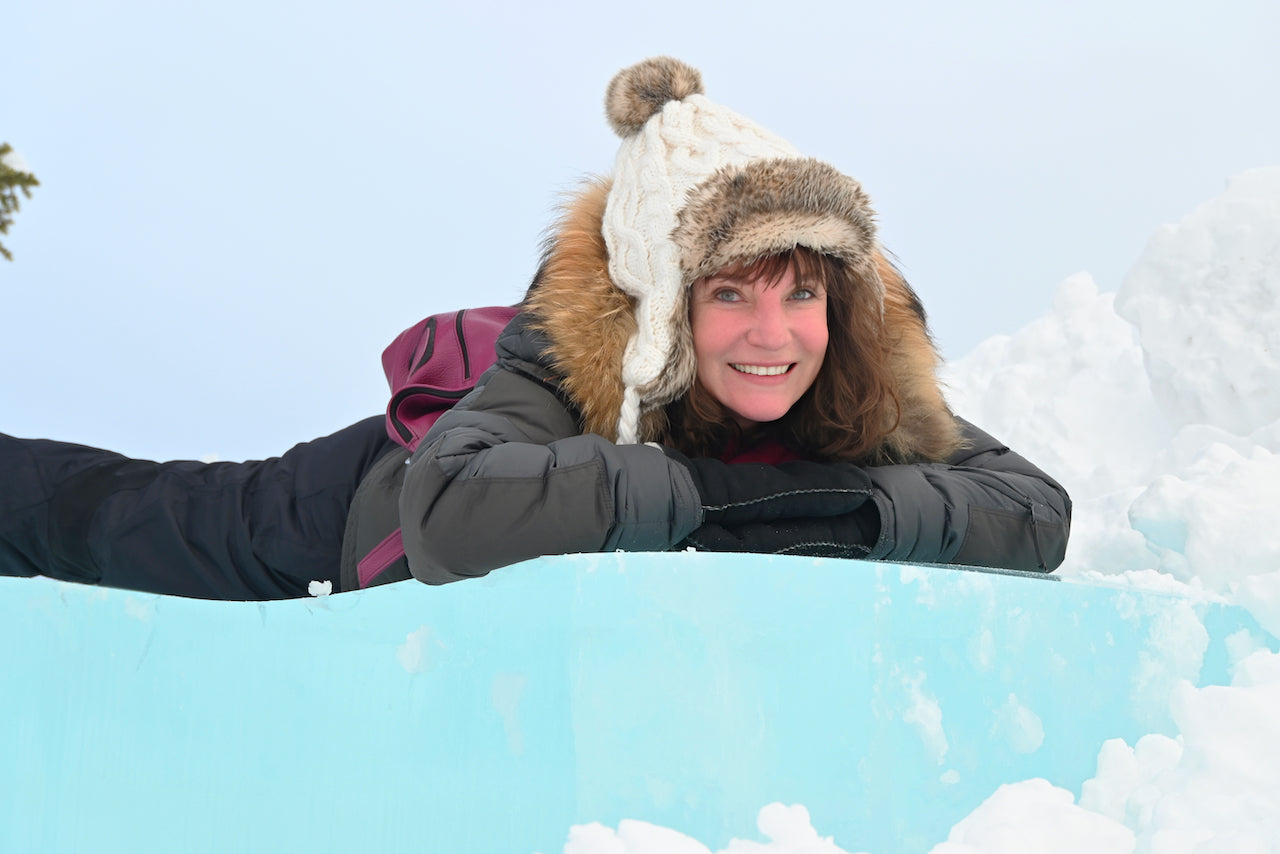 Woman with Bag in Lapland