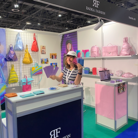 Leather bags at the fashion  fair in Dubai