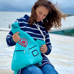 Romantic Handmade Leather Backpack with Heart Details - Radka Sillerova Atelier