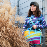 Colorful leather laptop bag