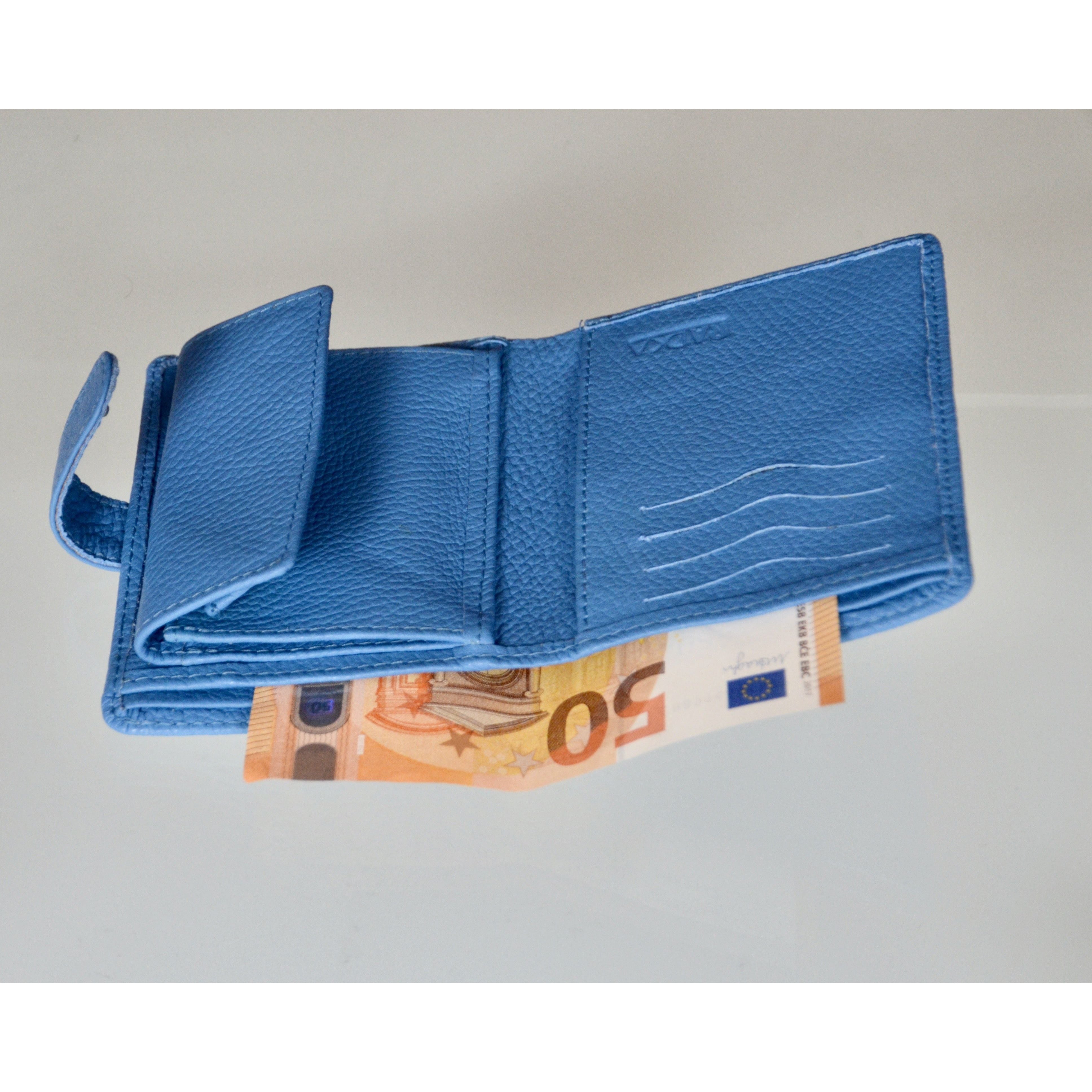 Handmade Women's Leather Wallet – Compact Bifold Design with Snap Closure - Radka Sillerova Atelier