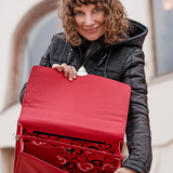 Handmade Leather Briefcase for Women – Elegant, Professional & Laptop-Friendly Work Bag - Radka Sillerova Atelier