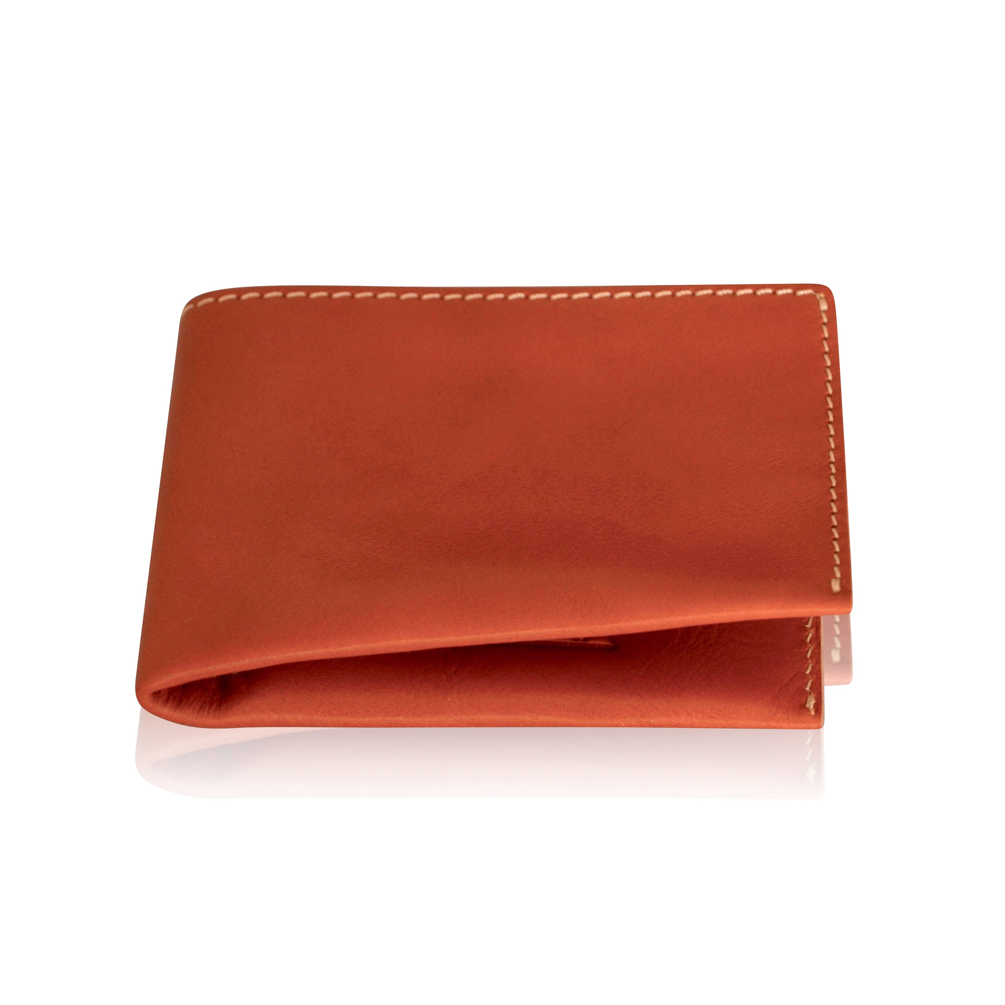 Handmade Bifold Leather Wallet for Men with Coin & Card Compartments - Radka Sillerova Atelier