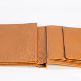Leather handmade wallet for men in brown color