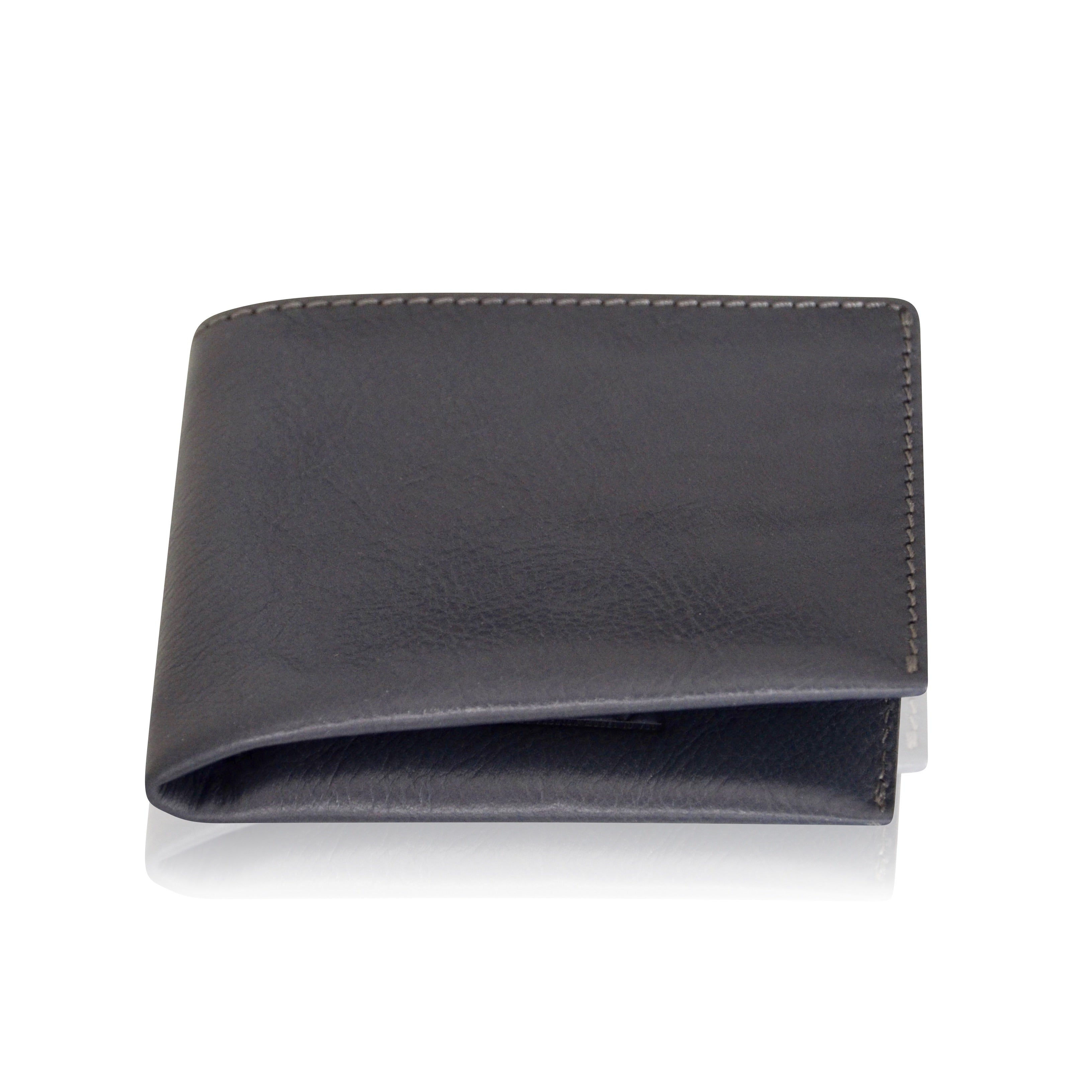 Handmade Bifold Leather Wallet for Men with Coin & Card Compartments - Radka Sillerova Atelier