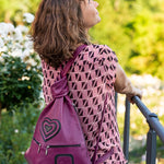 Romantic Handmade Leather Backpack with Heart Details - Radka Sillerova Atelier