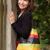 Exclusive Artisan Leather Backpack Stripped – Ideal for Travel & Daily Adventures