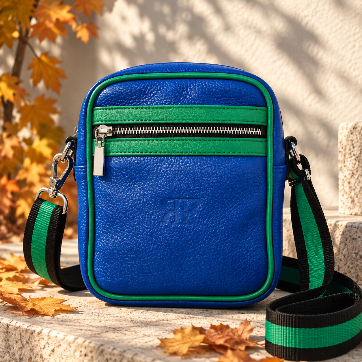 Unisex Small Shoulder Bag in Italian Leather – Hands-Free Convenience with Style