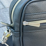 Unisex Small Shoulder Bag in Italian Leather – Hands-Free Convenience with Style