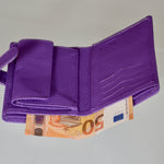 Handmade Women's Leather Wallet – Compact Bifold Design with Snap Closure, Elegant & Functional - Radka Sillerova Atelier 