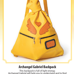 yellow bag with orange wings and hearth charismatic angel gabriel mantra strength