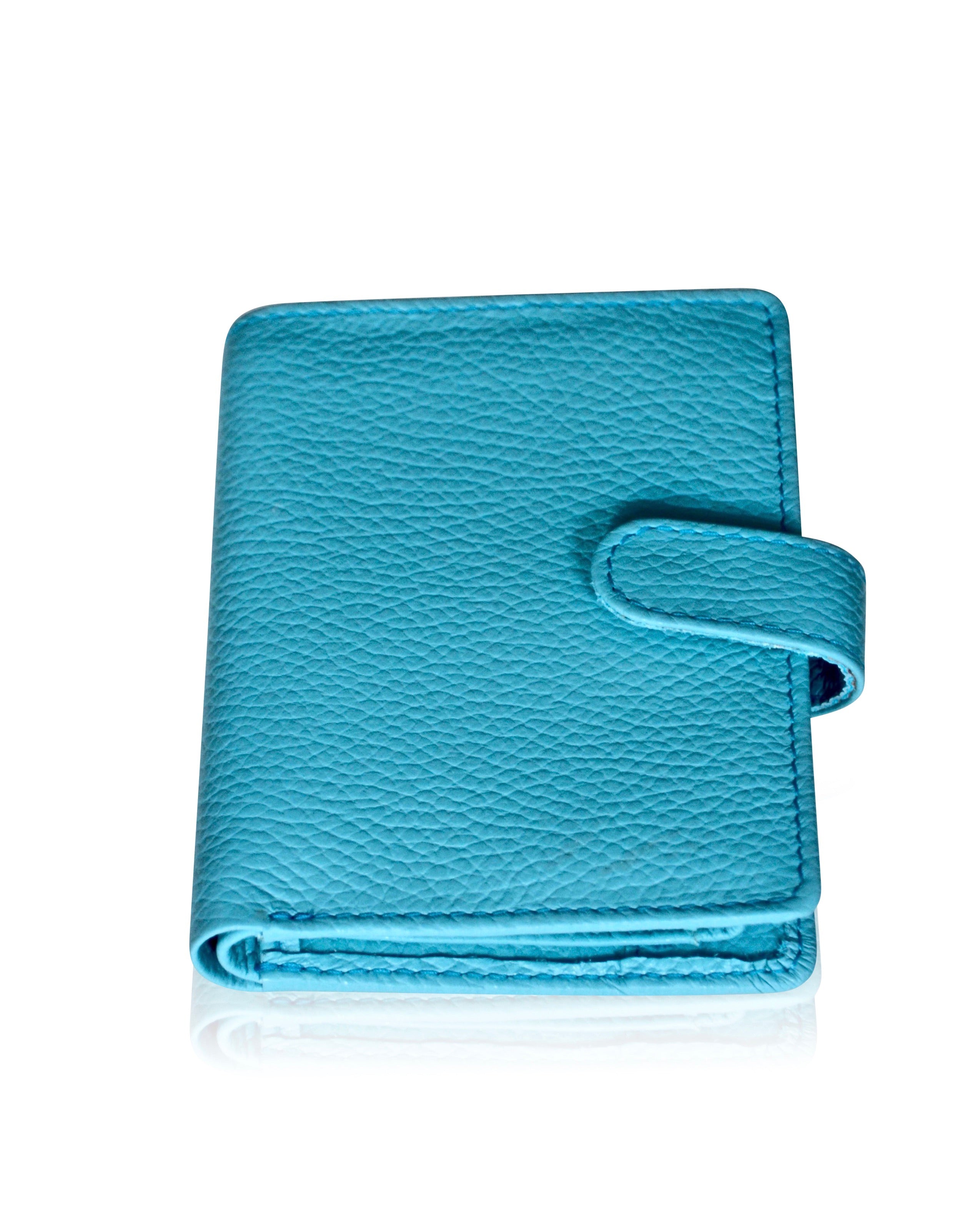 Handmade Women's Leather Wallet – Compact Bifold Design with Snap Closure - Radka Sillerova Atelier 
