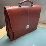 Handmade Italian Leather Briefcase for Men - Radka Sillerova Atelier 