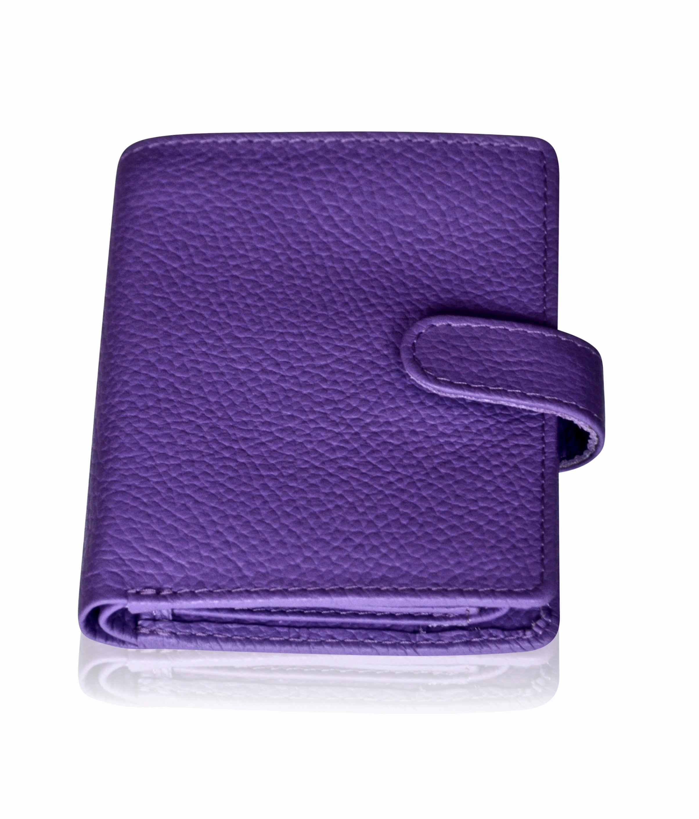Handmade Women's Leather Wallet – Compact Bifold Design with Snap Closure - Radka Sillerova Atelier 